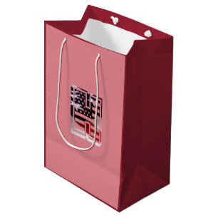 Letter H Monogram Initial USA Medium Gift Bag