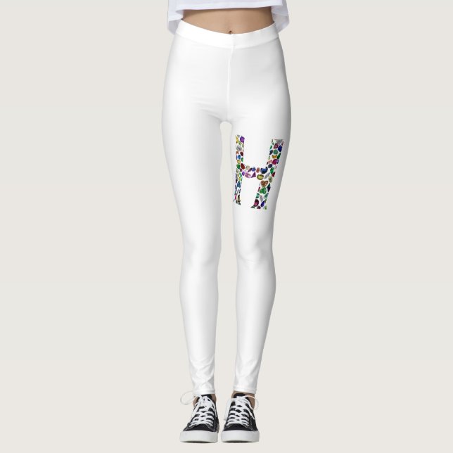 Letter H Monogram Leggings (Front)