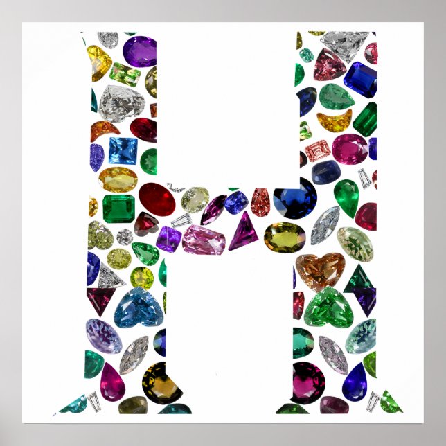 Letter H Monogram Poster (Front)