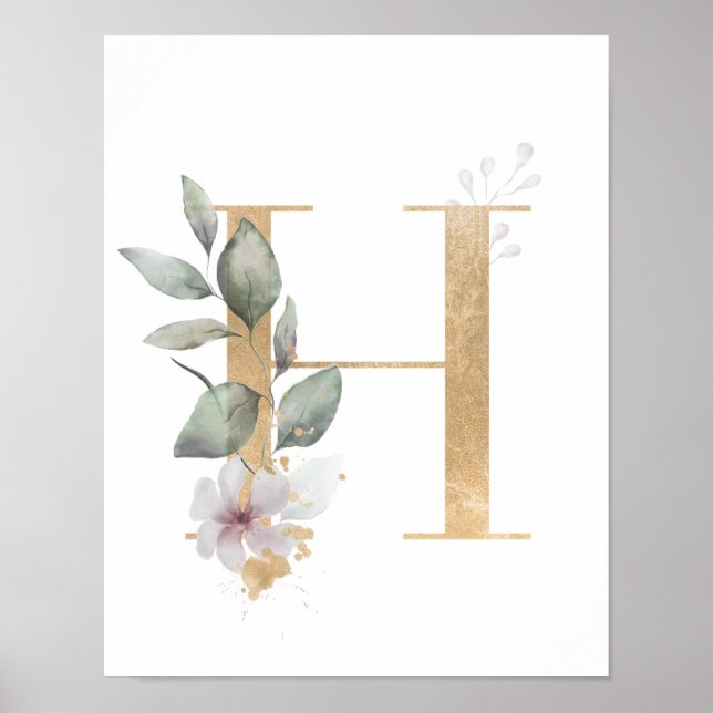 Letter H Monogram Poster (Front)