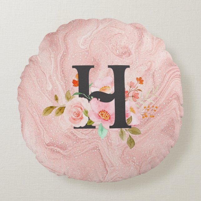 Letter H Round Cushion (Front)