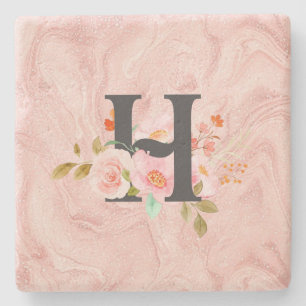 Letter H Stone Coaster