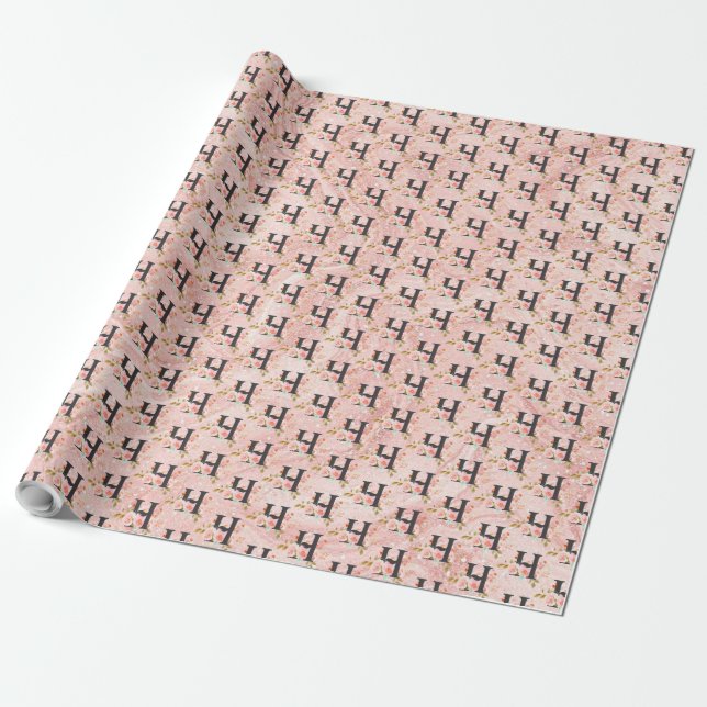 Letter H Wrapping Paper (Unrolled)