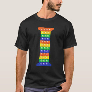 Letter I Capital Alphabet Fidget Pop It Matching P T-Shirt