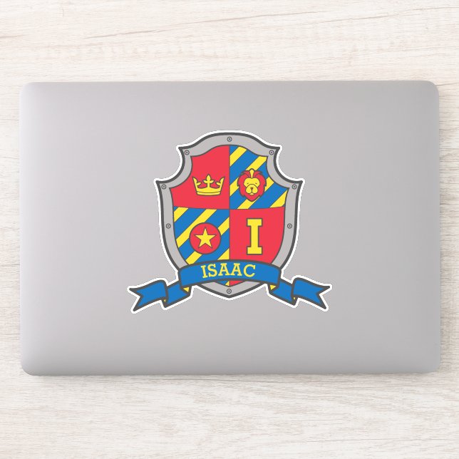 Letter I custom name Isaac lion knights crest (Computer)