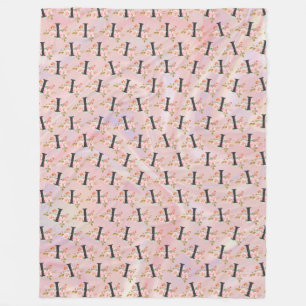 Letter I Fleece Blanket