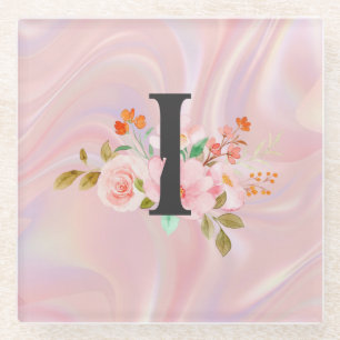 Letter I Glass Coaster