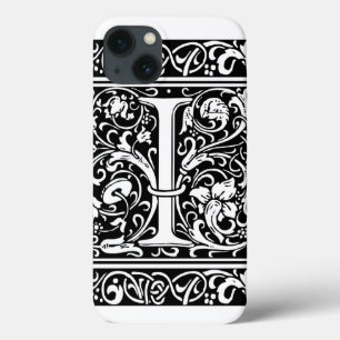 Letter I Mediaeval Monogram Art Nouveau iPhone 13 Case