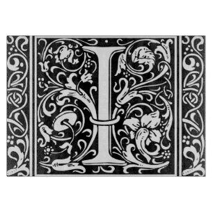 Letter I Mediaeval Monogram Art Nouveau Cutting Board