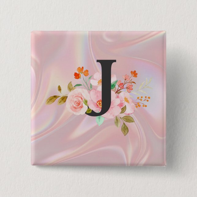Letter J 15 Cm Square Badge (Front)