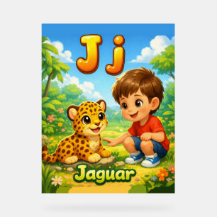 Letter J Alphabet Poster – J is for Jaguar