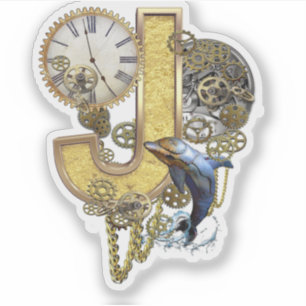 Letter J Birthday customisation Sticker