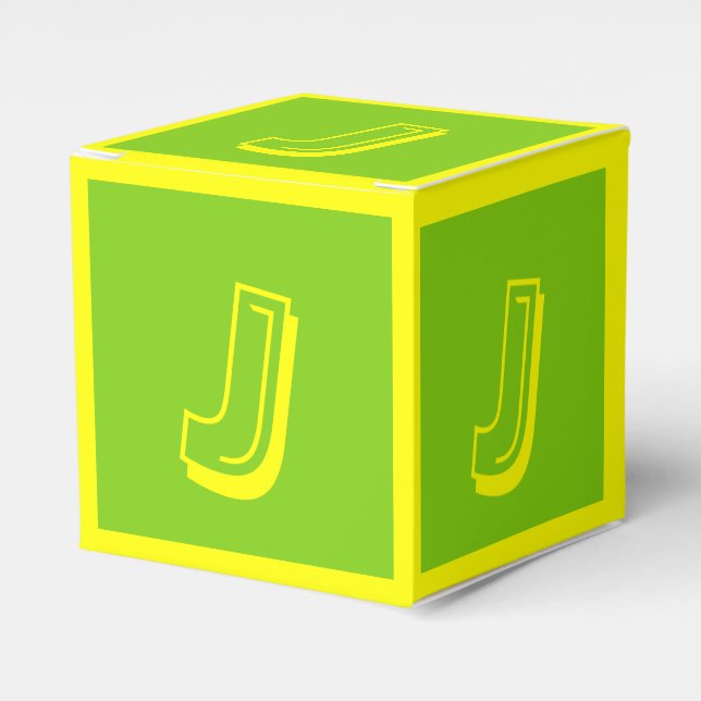 Letter J Building Block Box by Janz (Front Side)