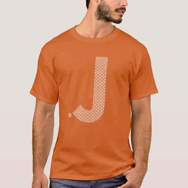 Letter J Designer T-Shirt (him or girls) (Front)