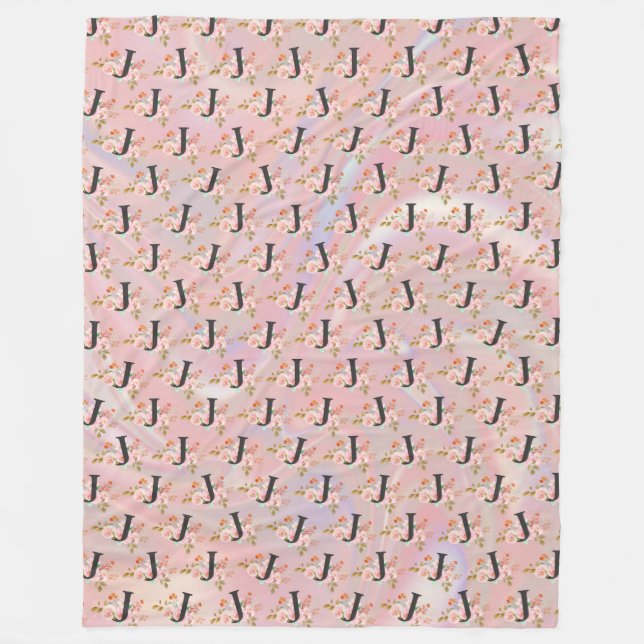 Letter J Fleece Blanket (Front)