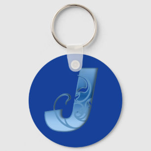 Letter J Key Ring