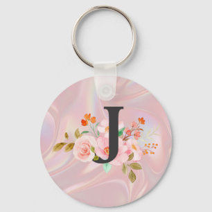 Letter J Key Ring