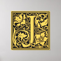 Letter J Mediaeval Monogram Art Nouveau