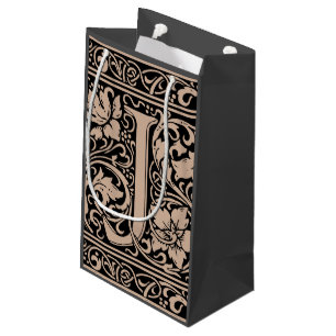 Letter J Mediaeval Monogram Art Nouveau Small Gift Bag