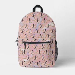 Letter J Printed Backpack