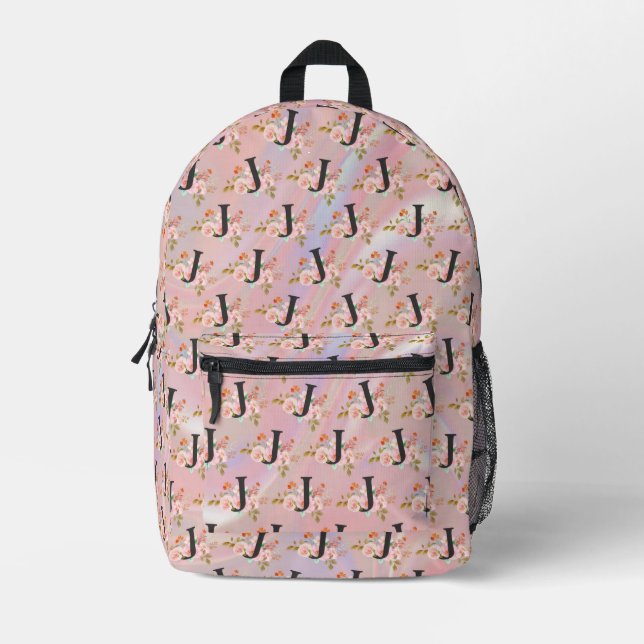 Letter J Printed Backpack (Front)