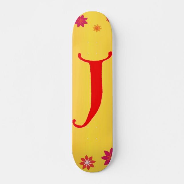 Letter J Skateboard (Front)
