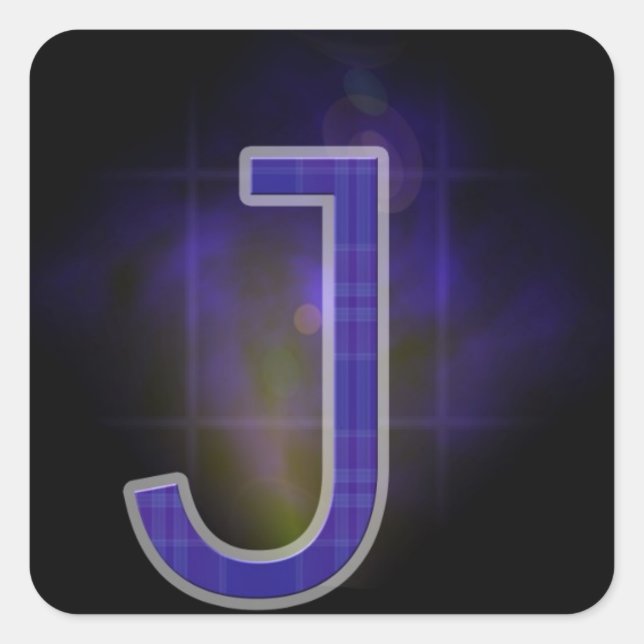 Letter J Square Sticker (Front)