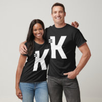 Letter K Alphabet Initial Monogram