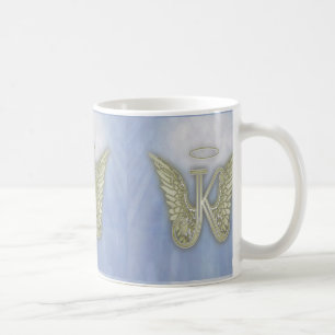 Letter K Angel Monogram Coffee Mug