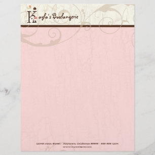 Letter K Cupcake Business Letterhead Template