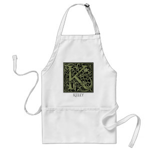 Letter K First Letter Monogram Personalised Standard Apron