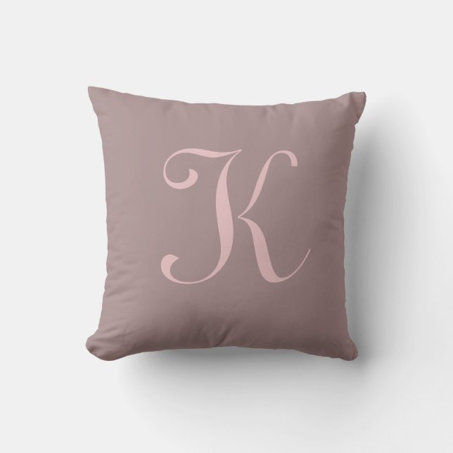 Letter K Monogram Initial Custom Cushion (Front)