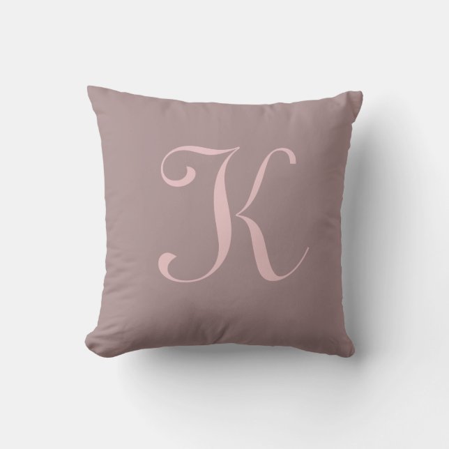 Letter K Monogram Initial Custom Cushion (Front)
