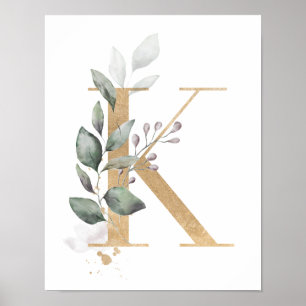 Letter K Monogram Poster