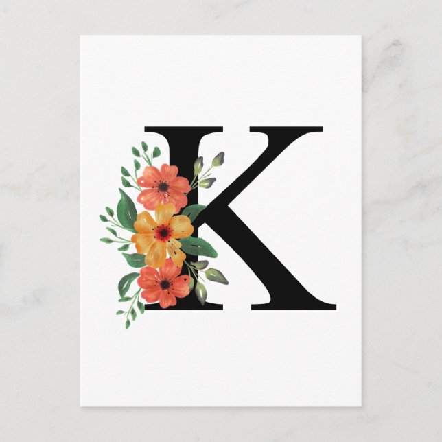 Letter k postcard (Front)