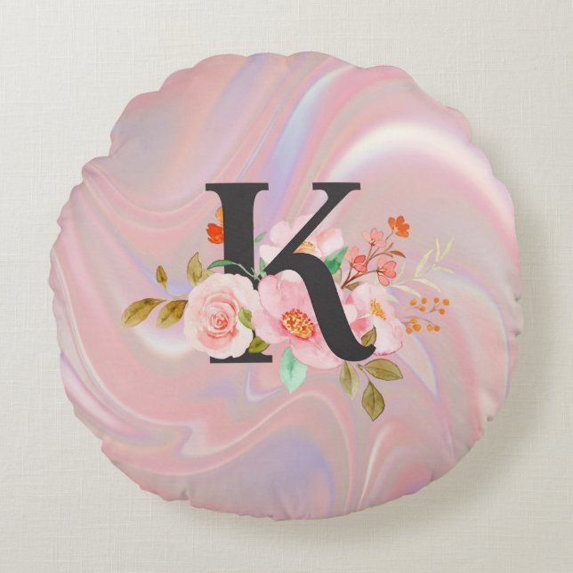 Letter K Round Cushion (Front)