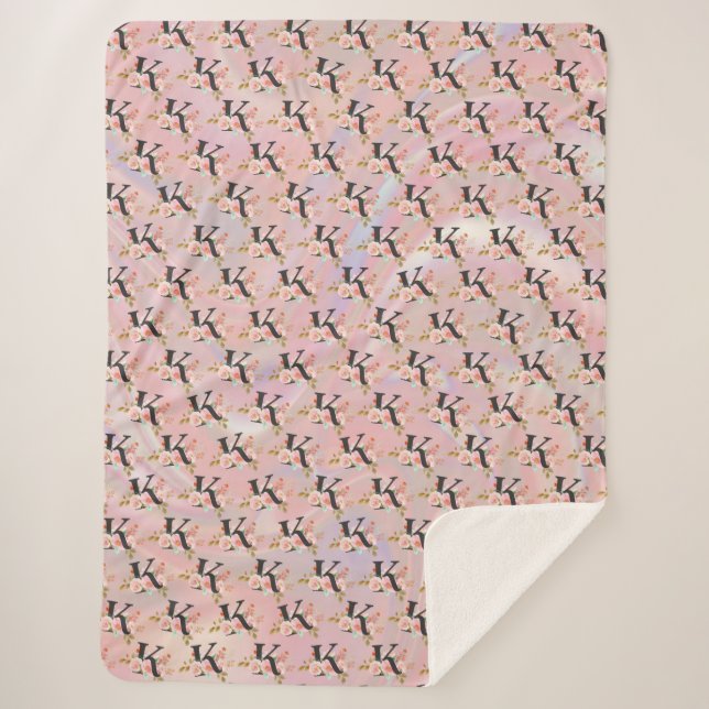Letter K Sherpa Blanket (Front)