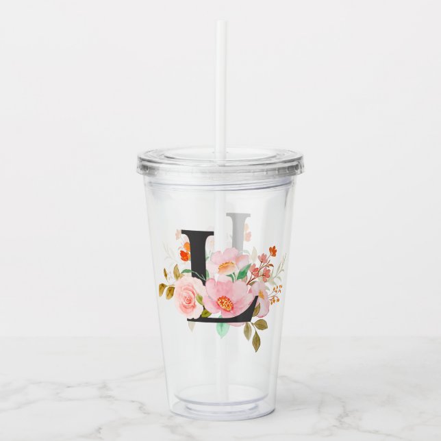 Letter L Acrylic Tumbler (Front)