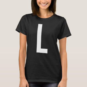 LETTER L ALPHABET MONOGRAM INITIAL T-Shirt