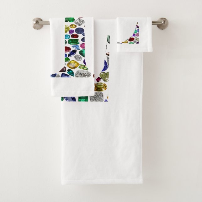 Letter L Bath Towel Set (Insitu)