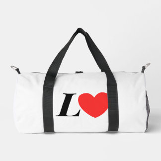 Letter L Heart - Valentine Initial Love Design Duffle Bag