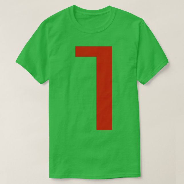 Letter L in Red Text Minimal Typography T-Shirt (Design Front)