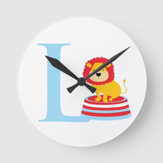 Letter L Initial Clock (Front)