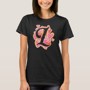 Letter L Love Heart Relationship Romantic Valentin T-Shirt