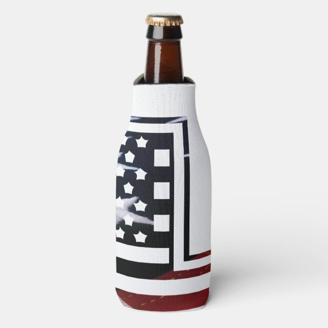 Letter L Monogram Initial USA Bottle Cooler (Bottle Front)
