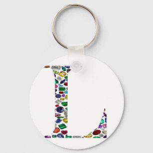 Letter L Monogram Key Ring