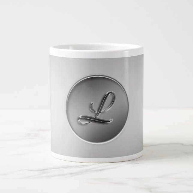 "Letter L" Monogram Large Coffee Mug (Front)