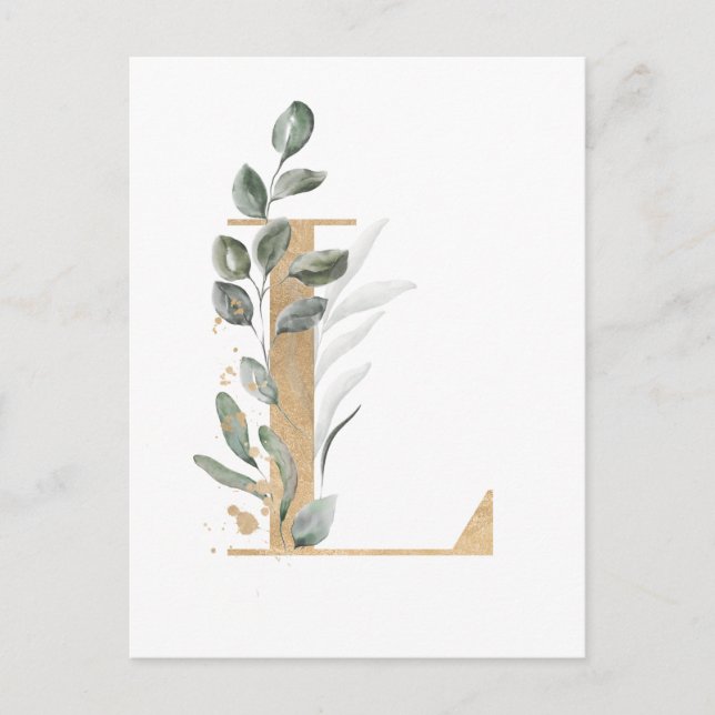 Letter L Monogram Postcard (Front)