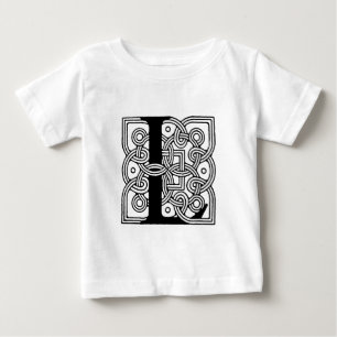 Letter L Monogram Vintage Celtic Knot Print Baby T-Shirt