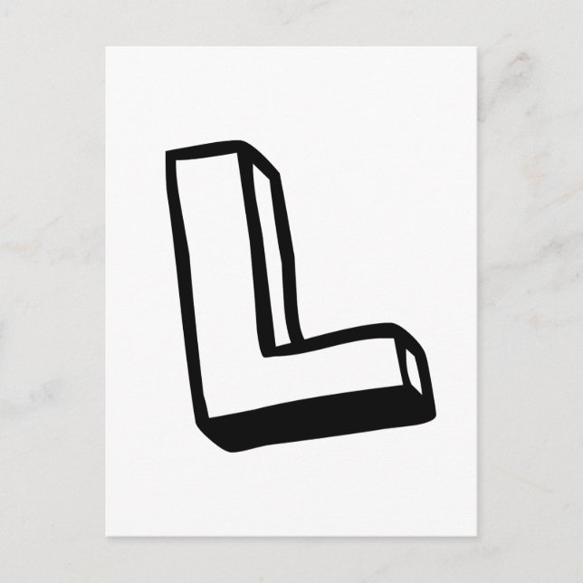 Letter L Postcard (Front)